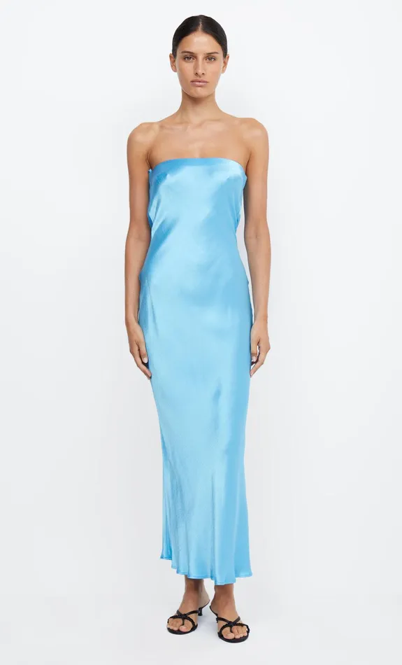 Woman Bec Bridge Maxi Dresses MOON DANCE STRAPLESS DRESS Topaz Blue
