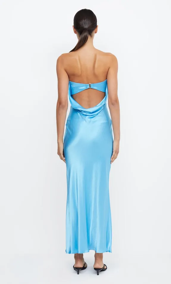 Woman Bec Bridge Maxi Dresses MOON DANCE STRAPLESS DRESS Topaz Blue Woman Bec Bridge Maxi Dresses MOON DANCE STRAPLESS DRESS Topaz Blue