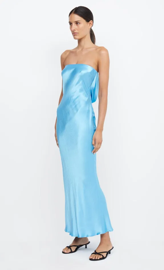 Woman Bec Bridge Maxi Dresses MOON DANCE STRAPLESS DRESS Topaz Blue Woman Bec Bridge Maxi Dresses MOON DANCE STRAPLESS DRESS Topaz Blue