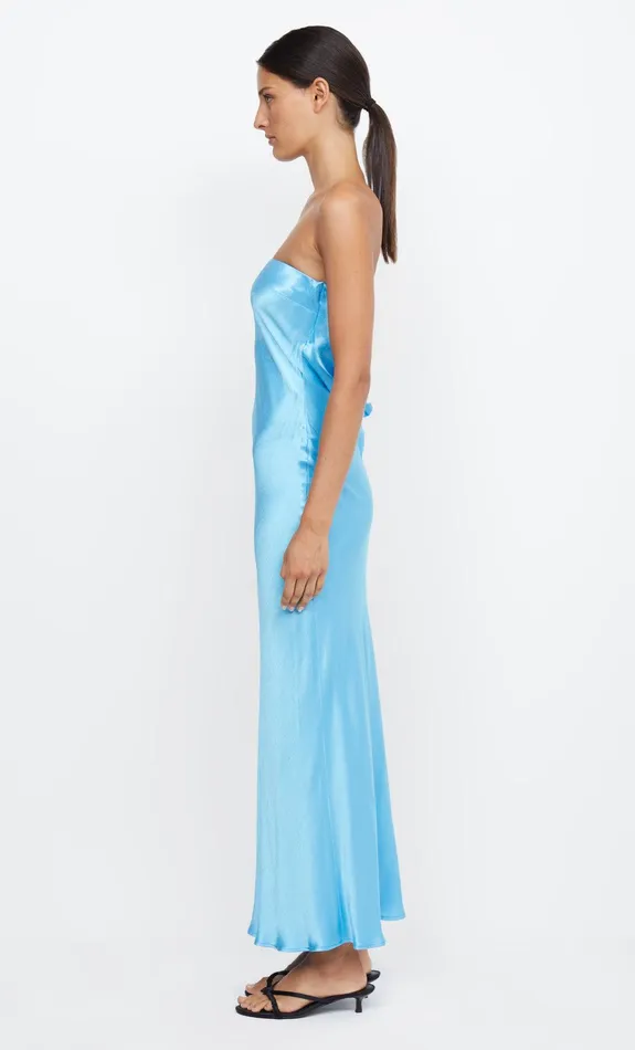 Woman Bec Bridge Maxi Dresses MOON DANCE STRAPLESS DRESS Topaz Blue Woman Bec Bridge Maxi Dresses MOON DANCE STRAPLESS DRESS Topaz Blue
