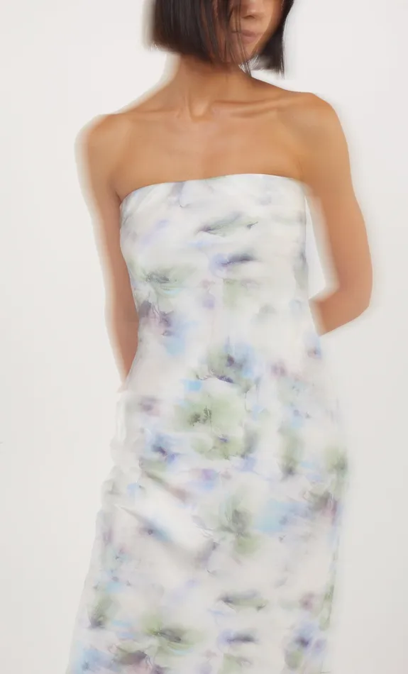 Woman Bec Bridge Maxi Dresses MOON DANCE STRAPLESS DRESS Watercolour Floral Woman Bec Bridge Maxi Dresses MOON DANCE STRAPLESS DRESS Watercolour Floral