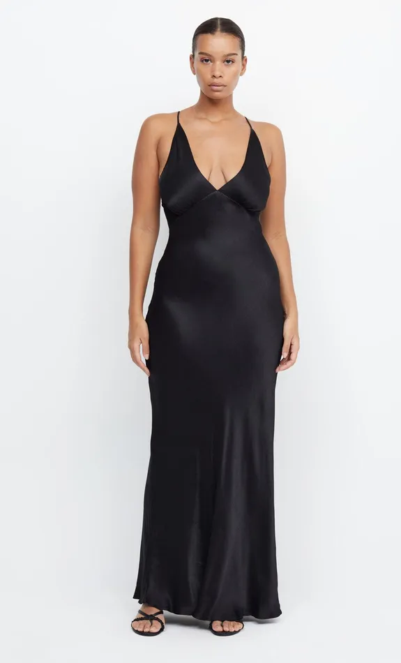 Woman Bec Bridge Maxi Dresses MOON DANCE V MAXI DRESS Black Woman Bec Bridge Maxi Dresses MOON DANCE V MAXI DRESS Black
