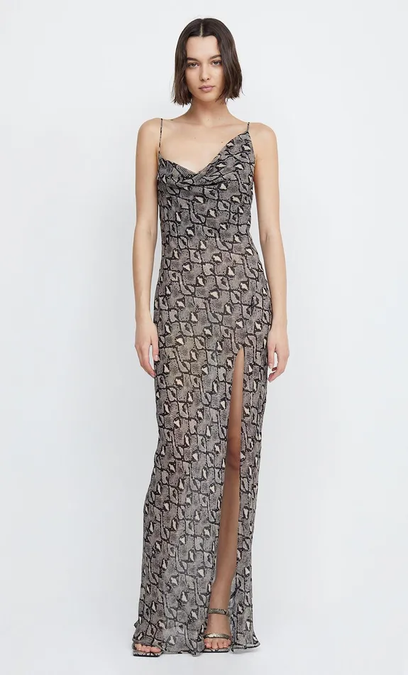 Woman Bec Bridge Maxi Dresses PORTIA DRAPE MAXI DRESS Python