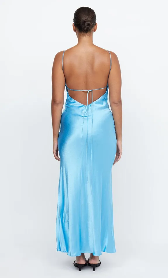 Woman Bec Bridge Maxi Dresses REN SPLIT MAXI DRESS Topaz Blue Woman Bec Bridge Maxi Dresses REN SPLIT MAXI DRESS Topaz Blue