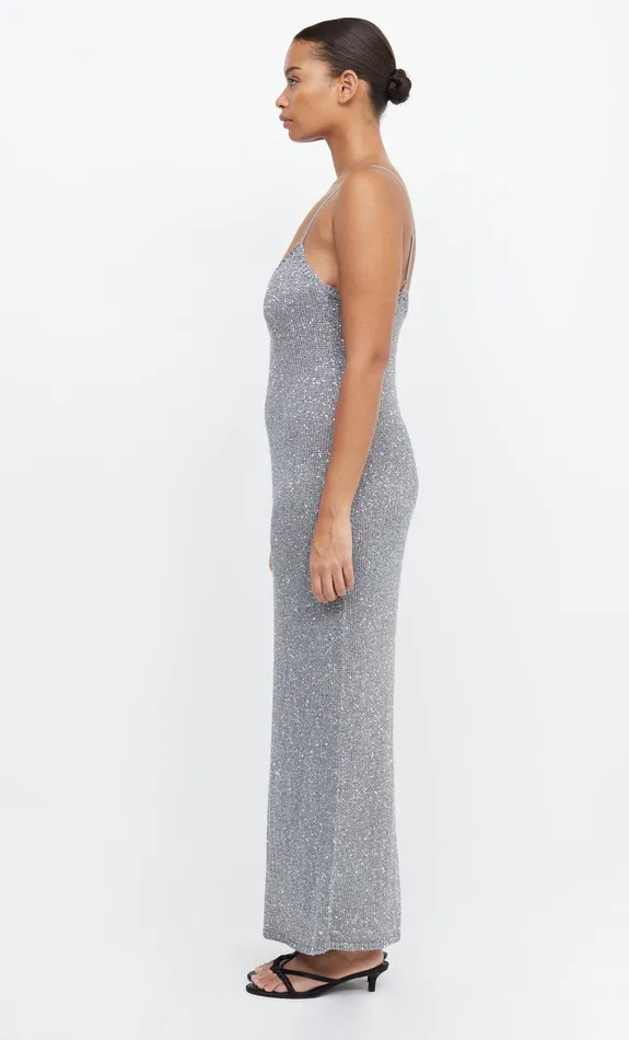 Woman Bec Bridge Maxi Dresses SADIE SEQUIN KNIT SLIP DRESS Charcoal Woman Bec Bridge Maxi Dresses SADIE SEQUIN KNIT SLIP DRESS Charcoal