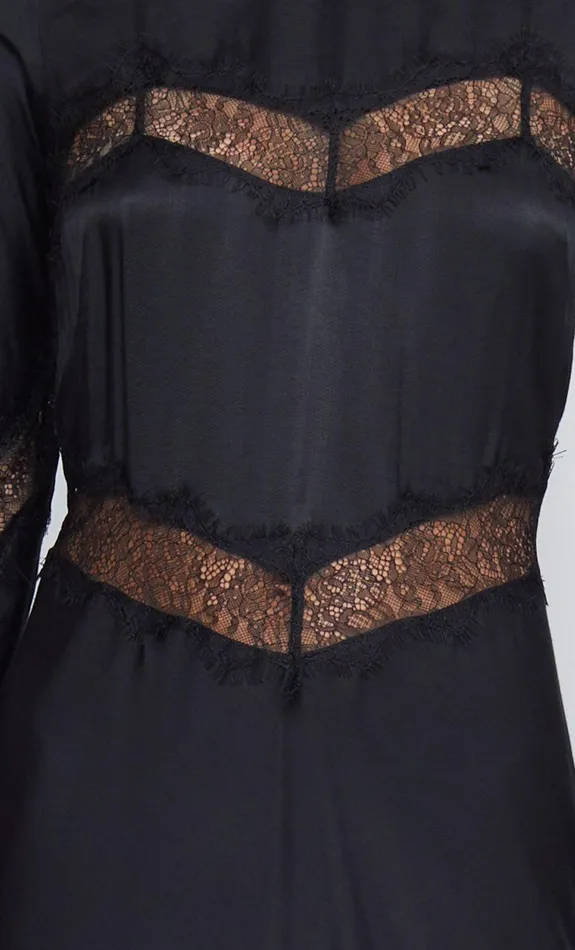 Woman Bec Bridge Maxi Dresses SPENCER LACE LONG SLEEVE MAXI DRESS BlackBlack Woman Bec Bridge Maxi Dresses SPENCER LACE LONG SLEEVE MAXI DRESS BlackBlack