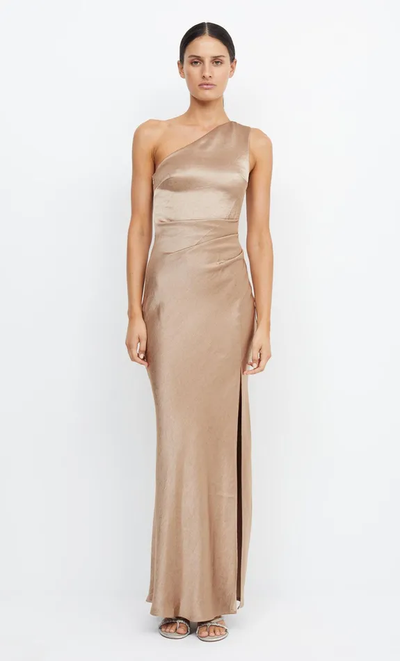 Woman Bec Bridge Maxi Dresses THE DREAMER ASYM DRESS Golden Woman Bec Bridge Maxi Dresses THE DREAMER ASYM DRESS Golden