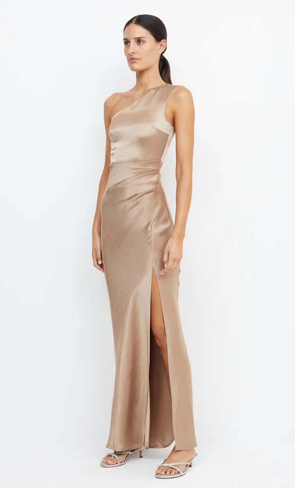 Woman Bec Bridge Maxi Dresses THE DREAMER ASYM DRESS Golden Woman Bec Bridge Maxi Dresses THE DREAMER ASYM DRESS Golden