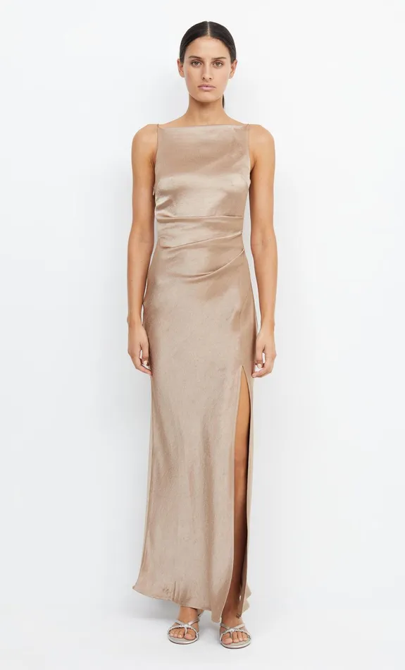 Woman Bec Bridge Maxi Dresses THE DREAMER MAXI DRESS Golden Woman Bec Bridge Maxi Dresses THE DREAMER MAXI DRESS Golden