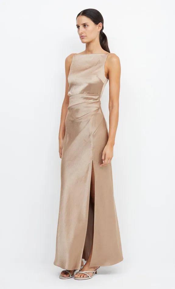 Woman Bec Bridge Maxi Dresses THE DREAMER MAXI DRESS Golden Woman Bec Bridge Maxi Dresses THE DREAMER MAXI DRESS Golden