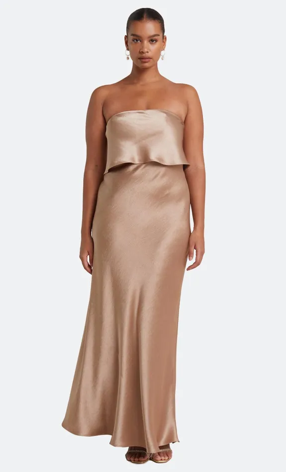 Woman Bec Bridge Maxi Dresses THE DREAMER OVERLAY DRESS Golden