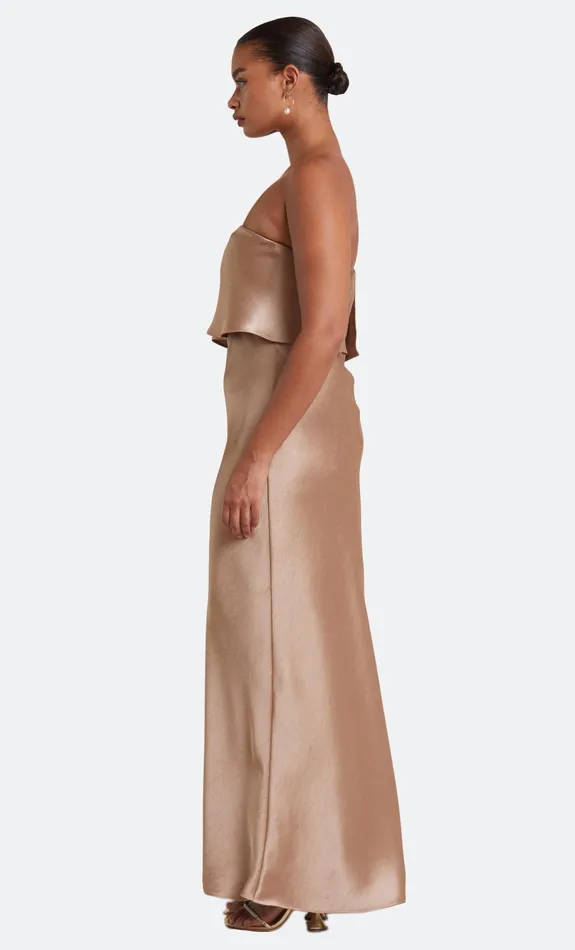 Woman Bec Bridge Maxi Dresses THE DREAMER OVERLAY DRESS Golden Woman Bec Bridge Maxi Dresses THE DREAMER OVERLAY DRESS Golden