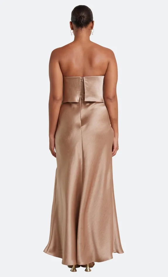 Woman Bec Bridge Maxi Dresses THE DREAMER OVERLAY DRESS Golden Woman Bec Bridge Maxi Dresses THE DREAMER OVERLAY DRESS Golden
