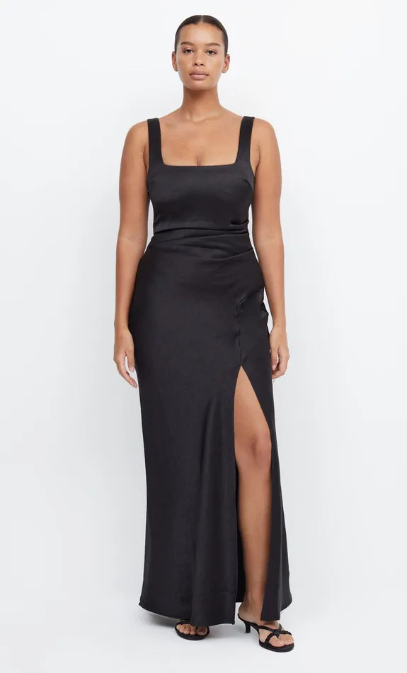 Woman Bec Bridge Maxi Dresses THE DREAMER SQUARE NECK DRESS Black Woman Bec Bridge Maxi Dresses THE DREAMER SQUARE NECK DRESS Black