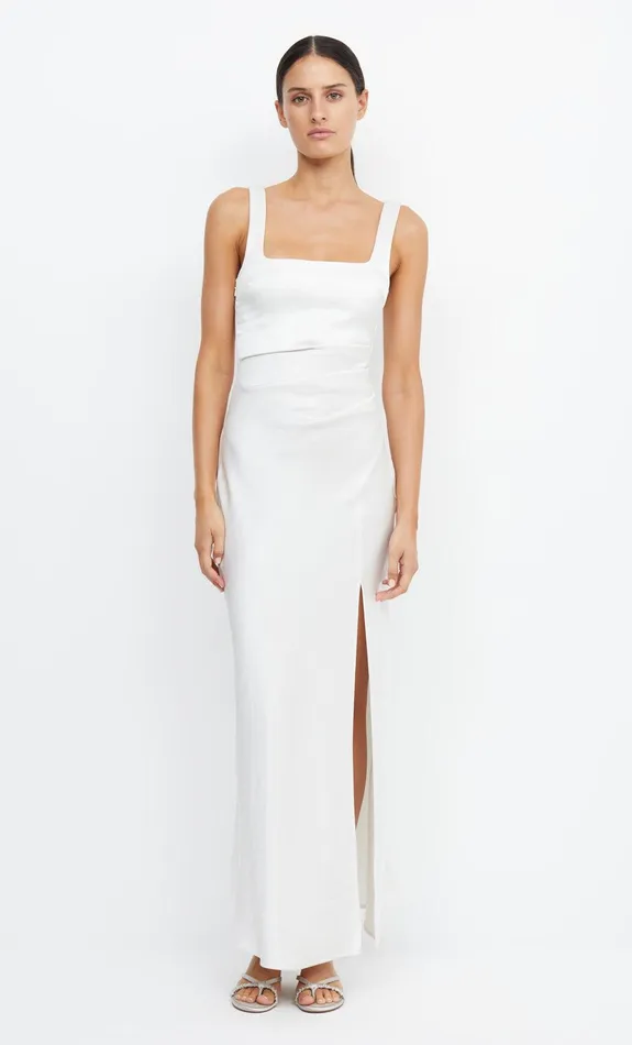 Woman Bec Bridge Maxi Dresses THE DREAMER SQUARE NECK DRESS Ivory