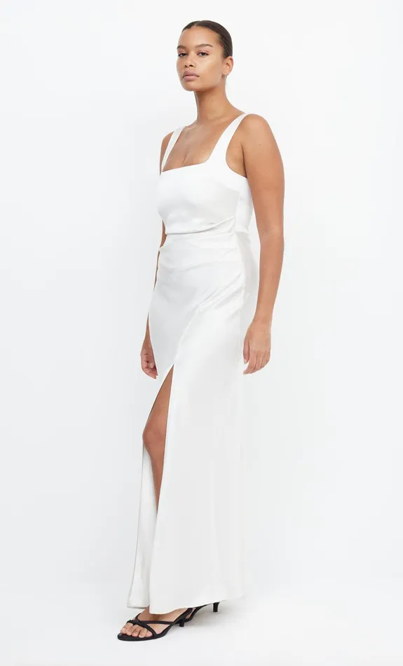Woman Bec Bridge Maxi Dresses THE DREAMER SQUARE NECK DRESS Ivory Woman Bec Bridge Maxi Dresses THE DREAMER SQUARE NECK DRESS Ivory