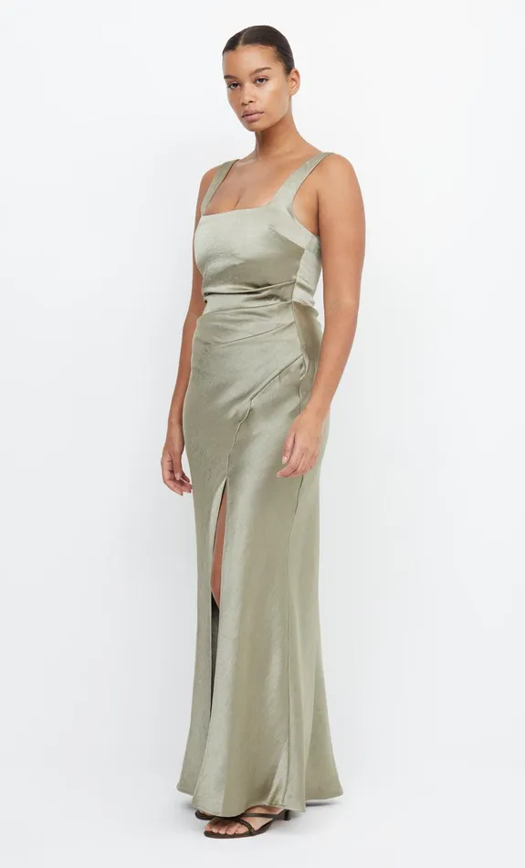 Woman Bec Bridge Maxi Dresses THE DREAMER SQUARE NECK DRESS Sage Woman Bec Bridge Maxi Dresses THE DREAMER SQUARE NECK DRESS Sage