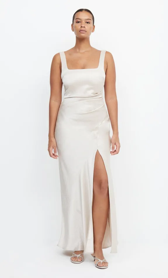 Woman Bec Bridge Maxi Dresses THE DREAMER SQUARE NECK DRESS Sand Woman Bec Bridge Maxi Dresses THE DREAMER SQUARE NECK DRESS Sand