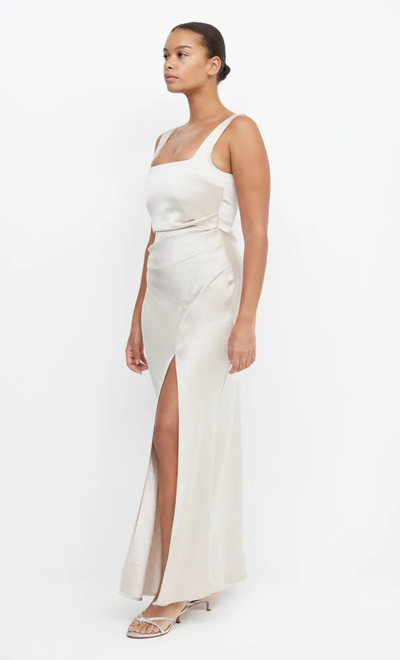 Woman Bec Bridge Maxi Dresses THE DREAMER SQUARE NECK DRESS Sand Woman Bec Bridge Maxi Dresses THE DREAMER SQUARE NECK DRESS Sand