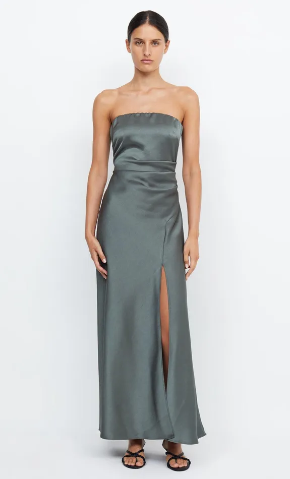 Woman Bec Bridge Maxi Dresses THE DREAMER STRAPLESS DRESS Dark Willow