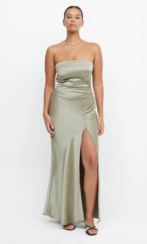 Woman Bec Bridge Maxi Dresses THE DREAMER STRAPLESS DRESS Sage Woman Bec Bridge Maxi Dresses THE DREAMER STRAPLESS DRESS Sage