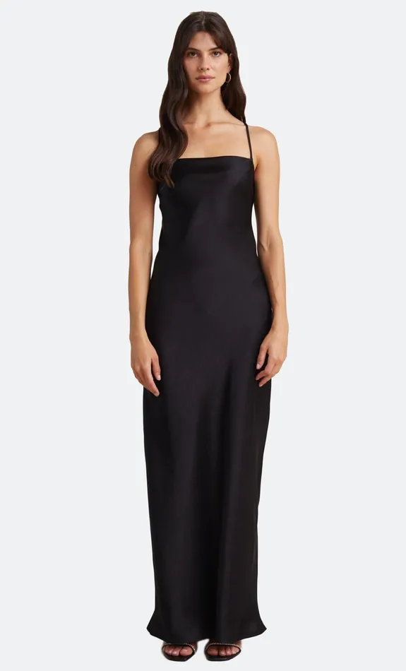 Woman Bec Bridge Maxi Dresses THE DREAMER TIE DRESS Black Woman Bec Bridge Maxi Dresses THE DREAMER TIE DRESS Black