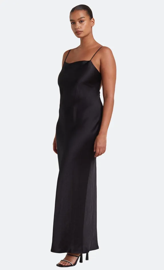 Woman Bec Bridge Maxi Dresses THE DREAMER TIE DRESS Black Woman Bec Bridge Maxi Dresses THE DREAMER TIE DRESS Black