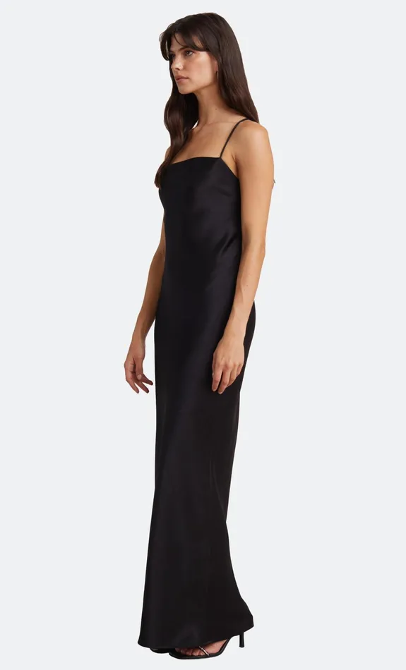 Woman Bec Bridge Maxi Dresses THE DREAMER TIE DRESS Black Woman Bec Bridge Maxi Dresses THE DREAMER TIE DRESS Black