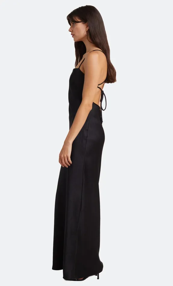 Woman Bec Bridge Maxi Dresses THE DREAMER TIE DRESS Black Woman Bec Bridge Maxi Dresses THE DREAMER TIE DRESS Black