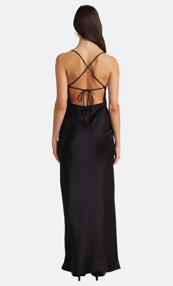 Woman Bec Bridge Maxi Dresses THE DREAMER TIE DRESS Black Woman Bec Bridge Maxi Dresses THE DREAMER TIE DRESS Black