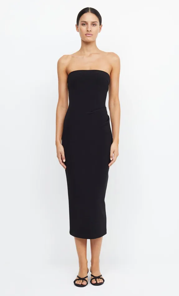 Woman Bec Bridge Midi Dresses BE MINE STRAPLESS MIDI DRESS Black