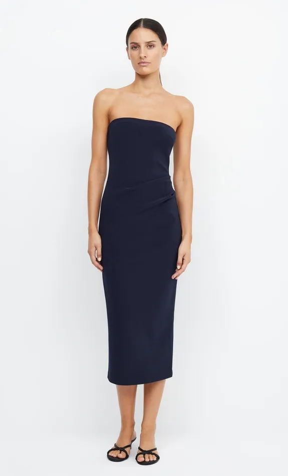 Woman Bec Bridge Midi Dresses BE MINE STRAPLESS MIDI DRESS Ink