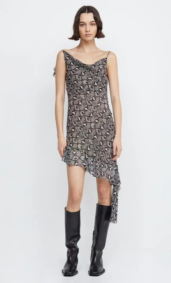 Woman Bec Bridge Mini Dresses PORTIA ASYM MINI DRESS Python Woman Bec Bridge Mini Dresses PORTIA ASYM MINI DRESS Python