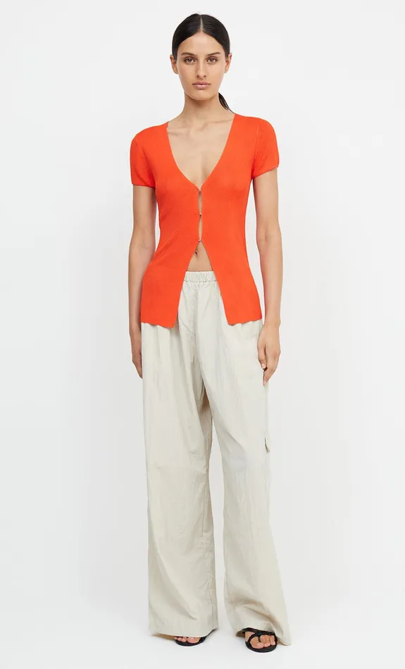 Woman Bec Bridge Short Sleeve TILDA SHORT SLEEVE KNIT TOPFINAL SALE 8211 NO RETURNS Fire Red Woman Bec Bridge Short Sleeve TILDA SHORT SLEEVE KNIT TOPFINAL SALE 8211 NO RETURNS Fire Red
