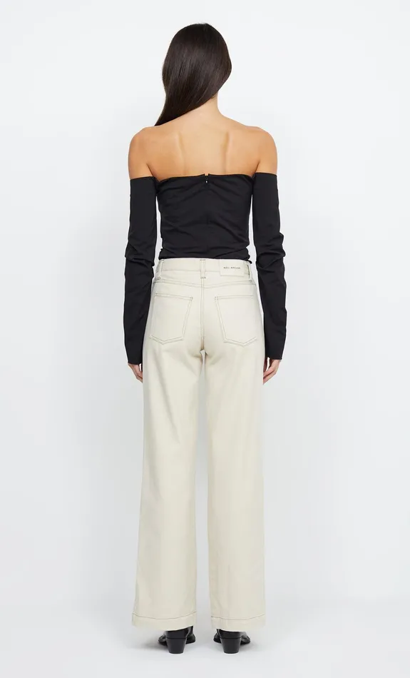 Woman Bec Bridge Shorts Pants DYLAN HIGH WAISTED PANT Ecru Woman Bec Bridge Shorts Pants DYLAN HIGH WAISTED PANT Ecru