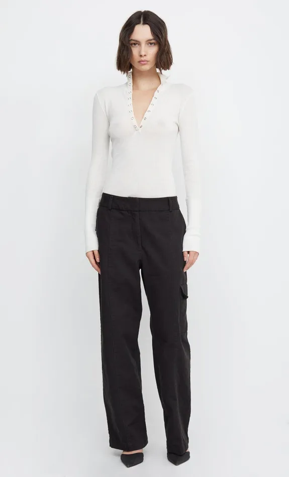 Woman Bec Bridge Shorts Pants NATICE POCKET WIDE LEG PANT Black Woman Bec Bridge Shorts Pants NATICE POCKET WIDE LEG PANT Black