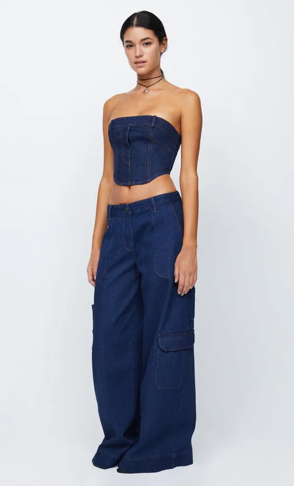 Woman Bec Bridge Shorts Pants ROXANNE ULTRA WIDE JEAN Denim