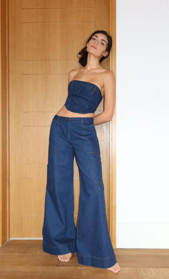 Woman Bec Bridge Shorts Pants ROXANNE ULTRA WIDE JEAN Denim Woman Bec Bridge Shorts Pants ROXANNE ULTRA WIDE JEAN Denim