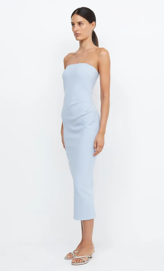Woman Bec Bridge Strapless Dresses BE MINE STRAPLESS MIDI DRESS Dusty Blue Woman Bec Bridge Strapless Dresses BE MINE STRAPLESS MIDI DRESS Dusty Blue