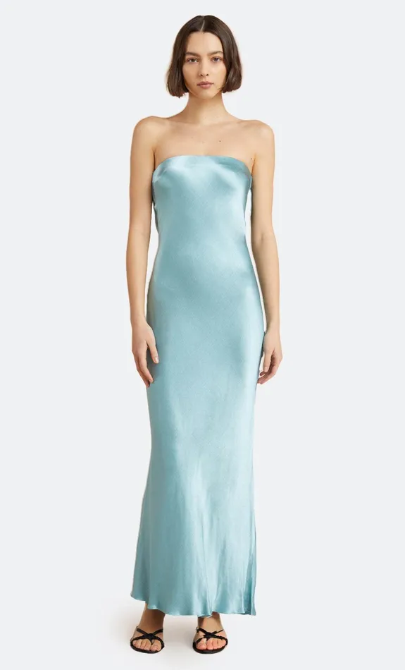 Woman Bec Bridge Strapless Dresses MOON DANCE STRAPLESS DRESS Sea Spray