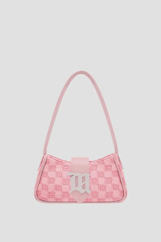 Women Bags MISBHV Jacquard Monogram Shoulder Bag Mini Bubblegum