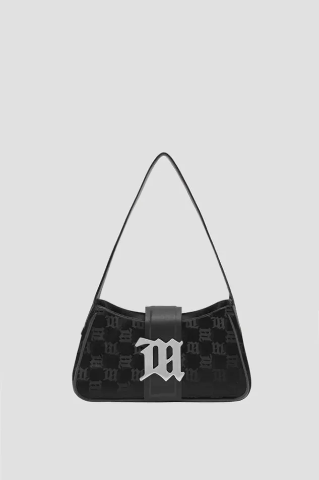Women Bags MISBHV Nylon Monogram Shoulder Bag Mini Black