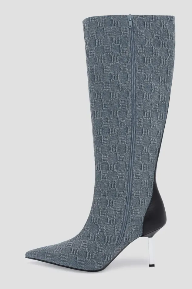 Women Boots MISBHV Sasha Knee High Boot Washed Denim