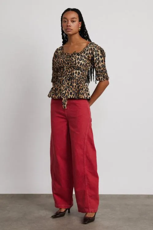 Women Bottoms Damson Madder Dion Jean 8211 Red