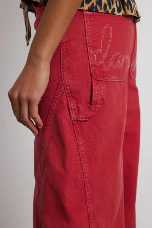 Women Bottoms Damson Madder Dion Jean 8211 Red
