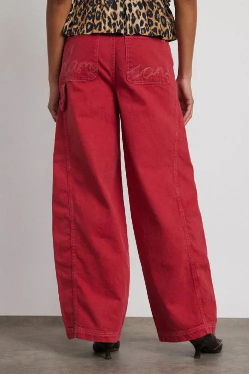 Women Bottoms Damson Madder Dion Jean 8211 Red