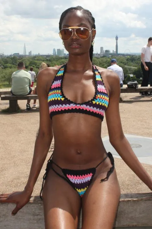 Women Bottoms Damson Madder Hana Stripe Bikini Bottom