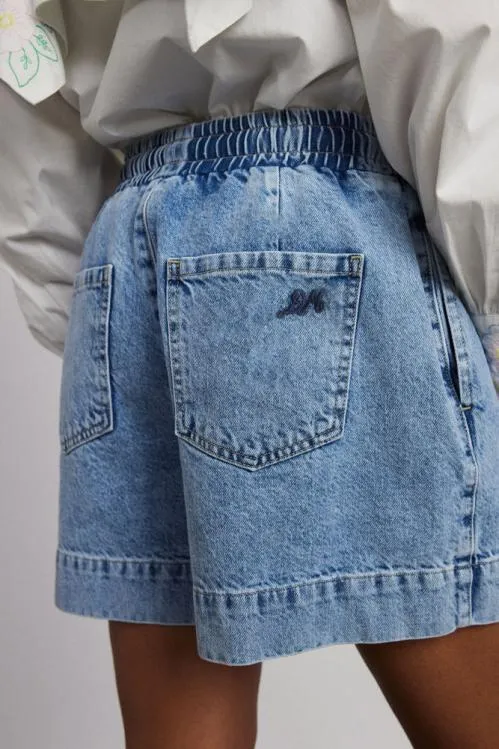 Women Bottoms Damson Madder Rafe Shorts 8211 Bow Embroidery