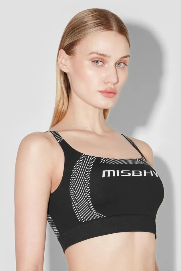 Women Bras MISBHV Sport Bra Top Blackwhite