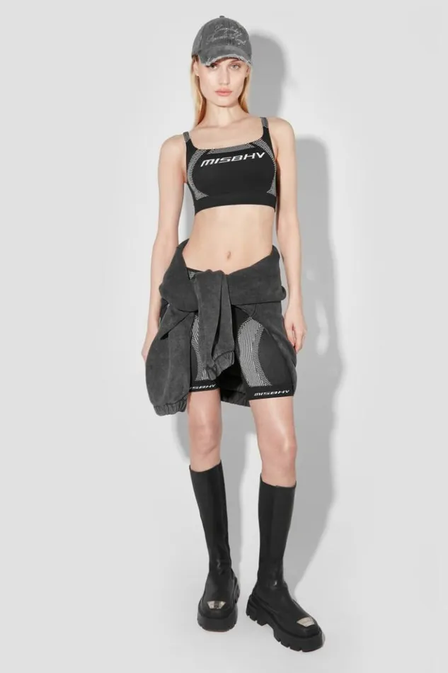 Women Bras MISBHV Sport Bra Top Blackwhite